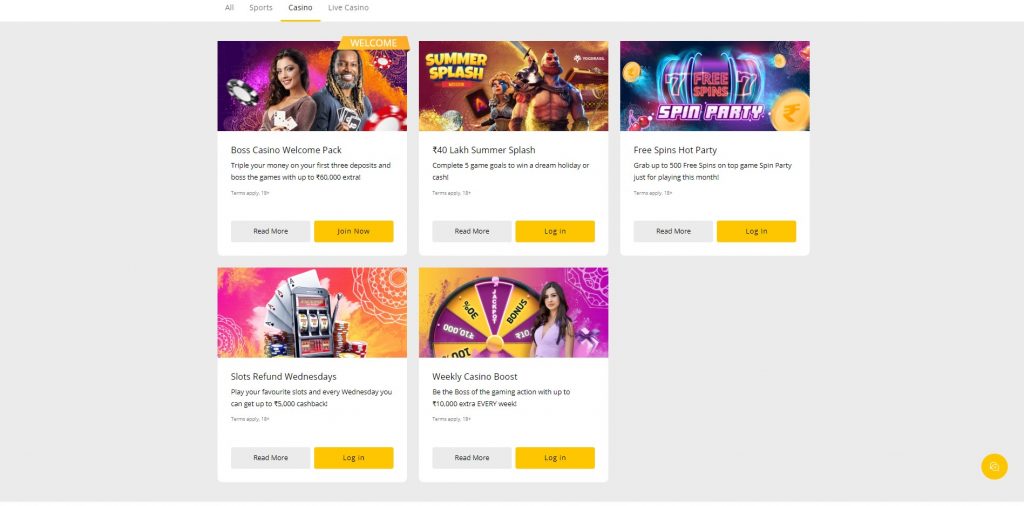 Offers and Promotions at 10cric casino