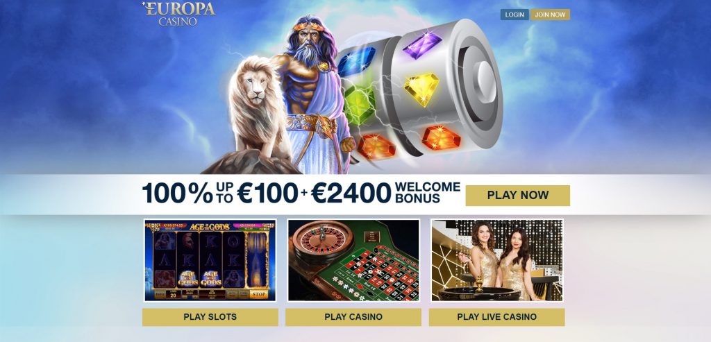europa casino interface